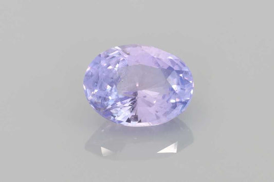 2.22ct Oval Natural Sapphire (Colour Purple, Clarity Slightly Included, Cut Faceted)