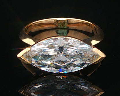 The Jolie XL - East-West 3.5mm Width Half w/ Bezel - Setting Only