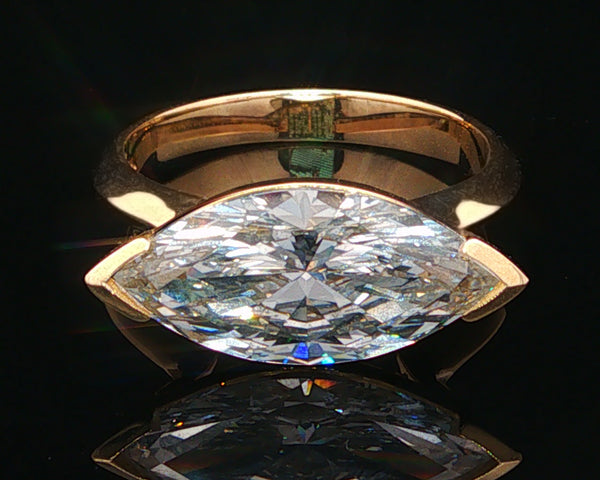 The Jolie XL - East-West 3.5mm Width Half w/ Bezel - Setting Only