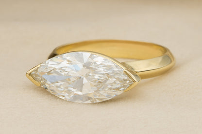 The Jolie XL - East-West 3.5mm Width Half w/ Bezel - Setting Only