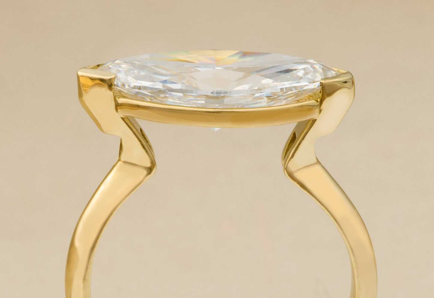 The Jolie XL - East-West 3.5mm Width Half w/ Bezel - Setting Only