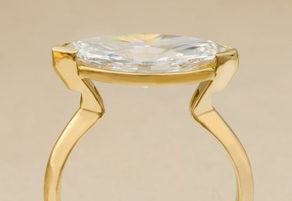 The Jolie XL - East-West 3.5mm Width Half w/ Bezel - Setting Only