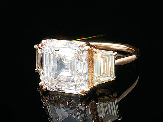 The Juliet- An Elegant Three-Stone Engagement Ring  - Setting Only