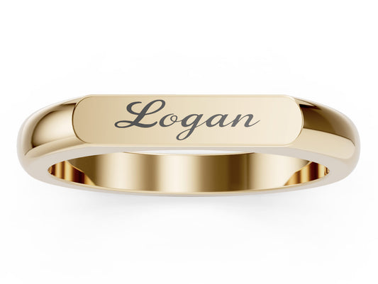 Personalized Script Name Ring