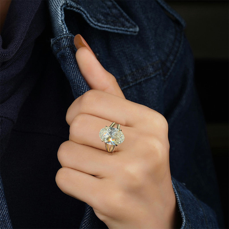The Maggie - Split Shank Vintage-Inspired Ring with a Hidden Halo Lab Grown Diamond