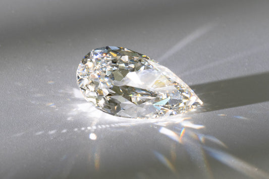 3.80ct Antique Pear Cut VS1 Clarity G Color Lab Grown Diamond