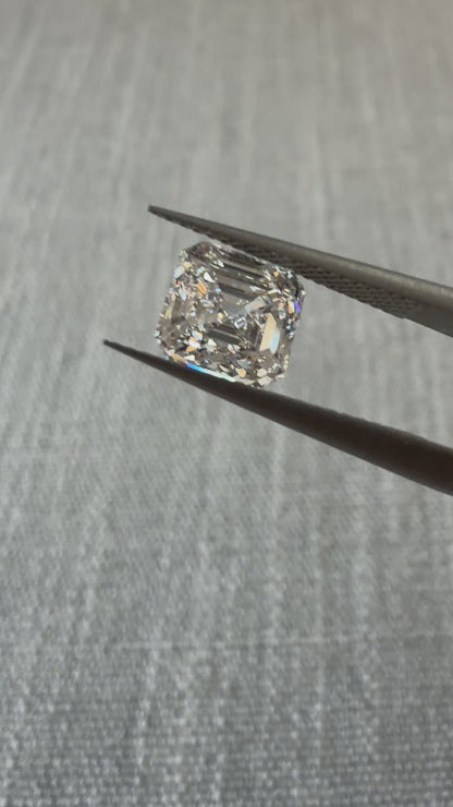Pair of 1.55ct & 1.56ct Asscher Cut Lab-Grown Diamonds (Color: E Clarity: Internally Flawless)