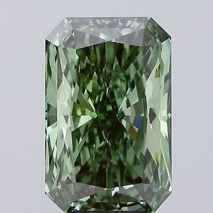 4.99ct Radiant Lab-Grown Diamond (Color: Fancy Vivid Green, Clarity: VS1)