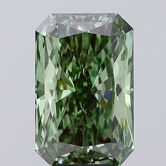 4.99ct Radiant Lab-Grown Diamond (Color: Fancy Vivid Green, Clarity: VS1)