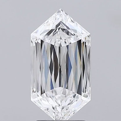 2.55ct Hexagonal Mixed Cut Lab Grown Diamond (Color: E Clarity: VVS2)