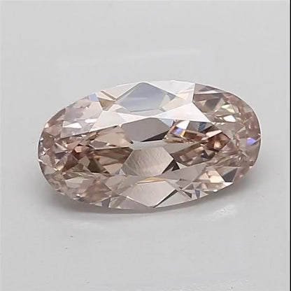 Oval 3ct Champagne Non-Certified Lab Grown Diamond (VS1 EX EX)