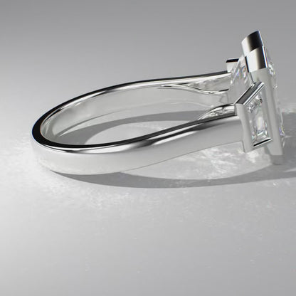 The Cara - Three Stone Lab Grown Diamond Bezel Set Ring