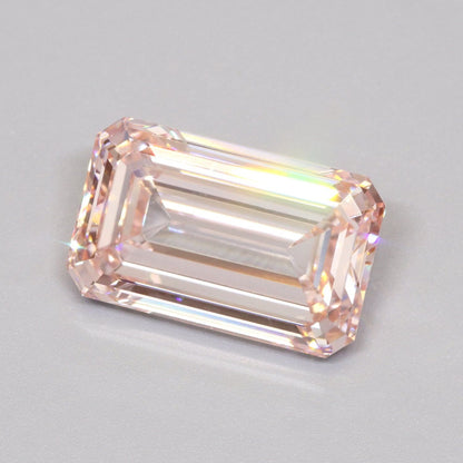 8.08ct Emerald Lab-Grown Diamond (Color: Fancy Intense Pink, Clarity: VS1)