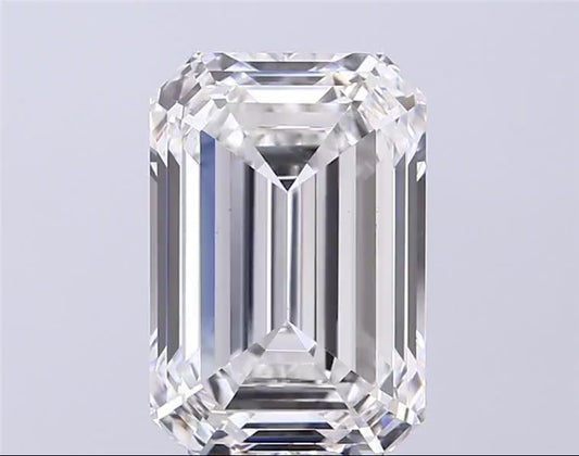 5.10ct Emerald Cut Lab Grown Diamond (Color: F Clarity: VS1)