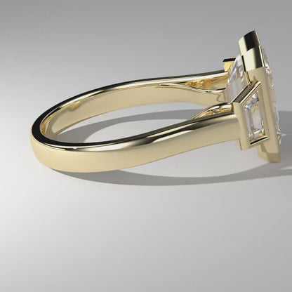 The Cara - Three Stone Lab Grown Diamond Bezel Set Ring