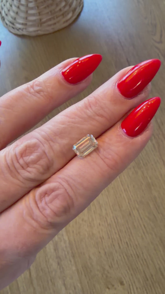 Emerald Moissanite 3ct Champagne