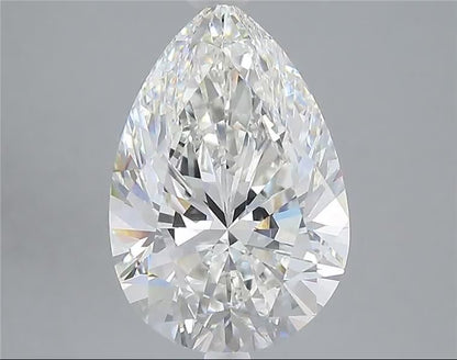 4.07ct Pear Cut Non-Certified Lab-Grown Diamond (Color: G Clarity: VVS2)