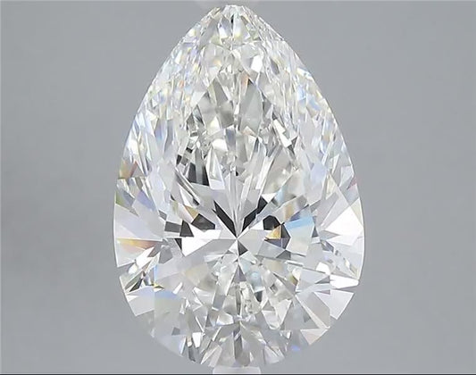 4.07ct Pear Cut Non-Certified Lab-Grown Diamond (Color: G Clarity: VVS2)