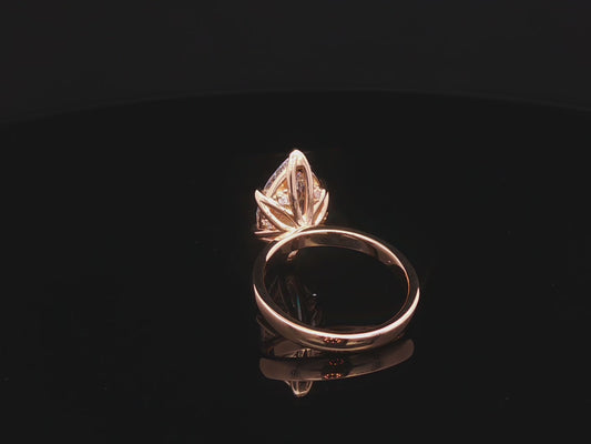 Tulip Solitaire Basket Ring - Setting Only