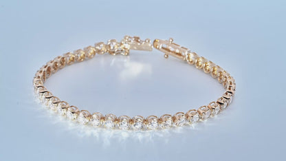4.5 Carat Lab-Grown Diamond Bezel Tennis Bracelet