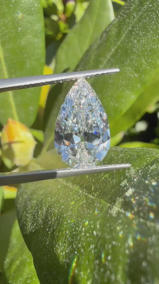 4.46ct Pear Cut Lab Grown Diamond (Color: F Clarity: VVS2)