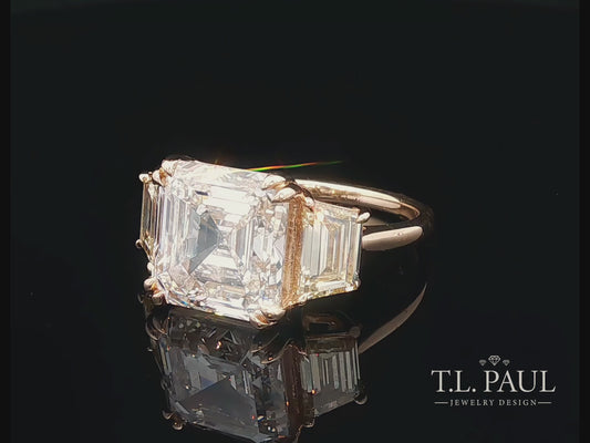 The Juliet- An Elegant Three-Stone Engagement Ring  - Setting Only