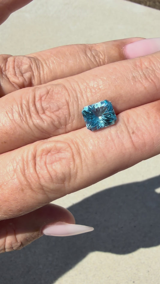 Natural Topaz Radiant Osaka Cut - 10 mm Long