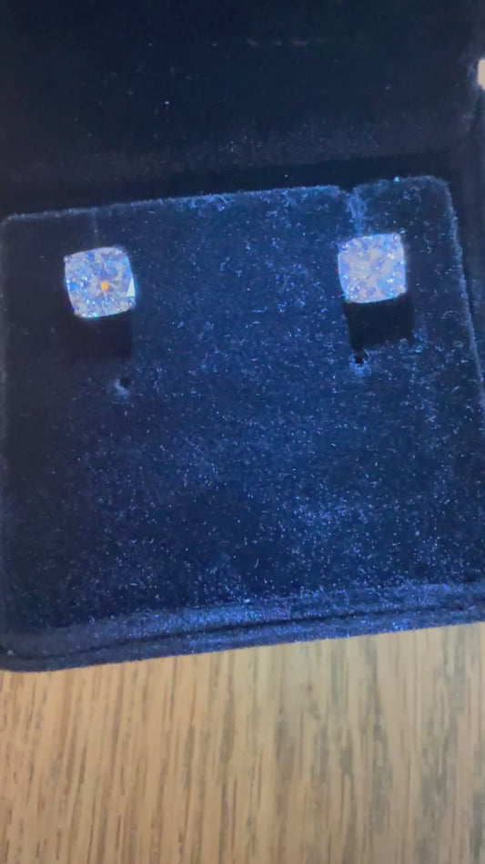 3.03ctw Lab-Grown Diamond Martini Stud Earrings (Color: E Clarity: VS1