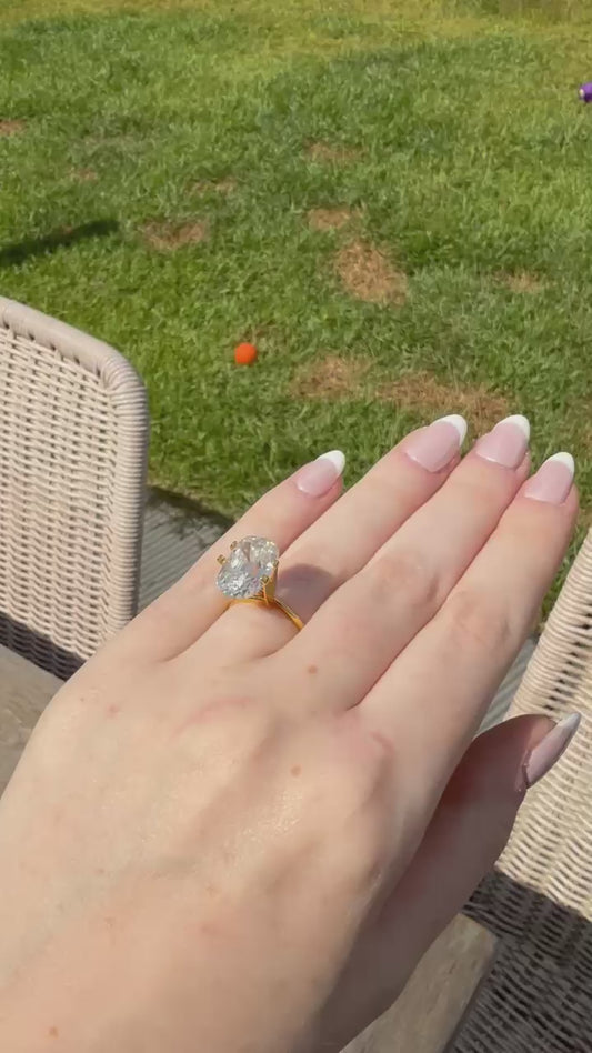 6.86 Carat Lab Grown Old Mine Color G VS1