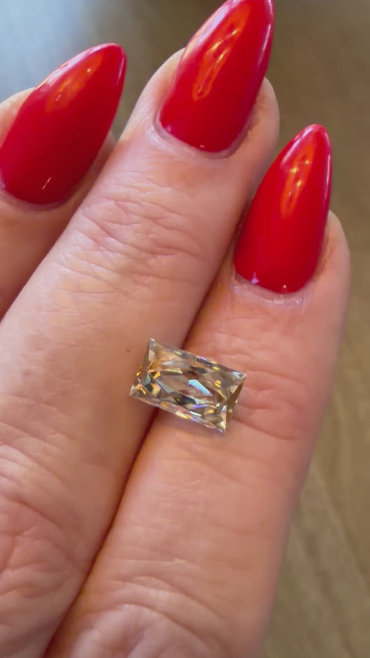 French Cut Moissanite 3ct