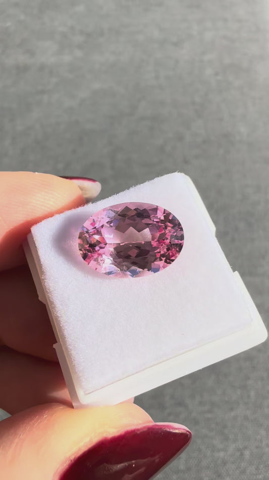 8.10ct Oval Sapphire Lab-Grown Loose Stone (Color: Pink)