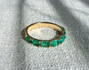 Three-Quarter 2ctw Lab Grown Emerald Wedding Band