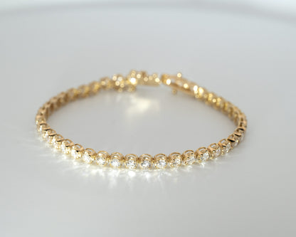 4.5 Carat Lab-Grown Diamond Bezel Tennis Bracelet
