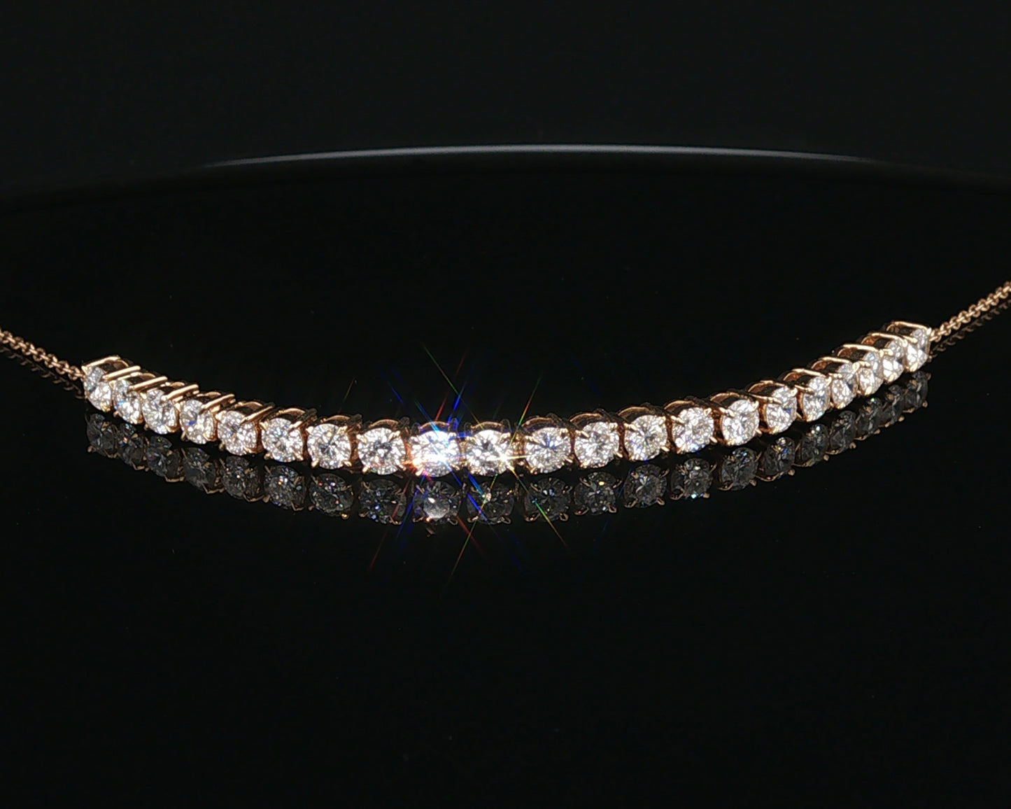 3.0ctw Lab-Grown Diamond Partial Tennis Necklace