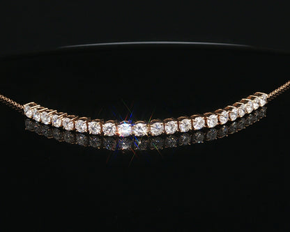 3.0ctw Lab-Grown Diamond Partial Tennis Necklace