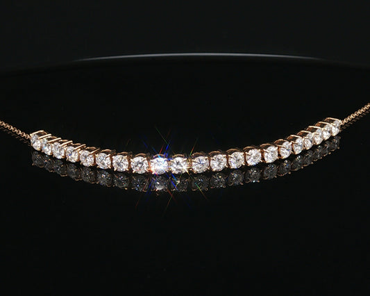 3.0ctw Lab-Grown Diamond Partial Tennis Necklace