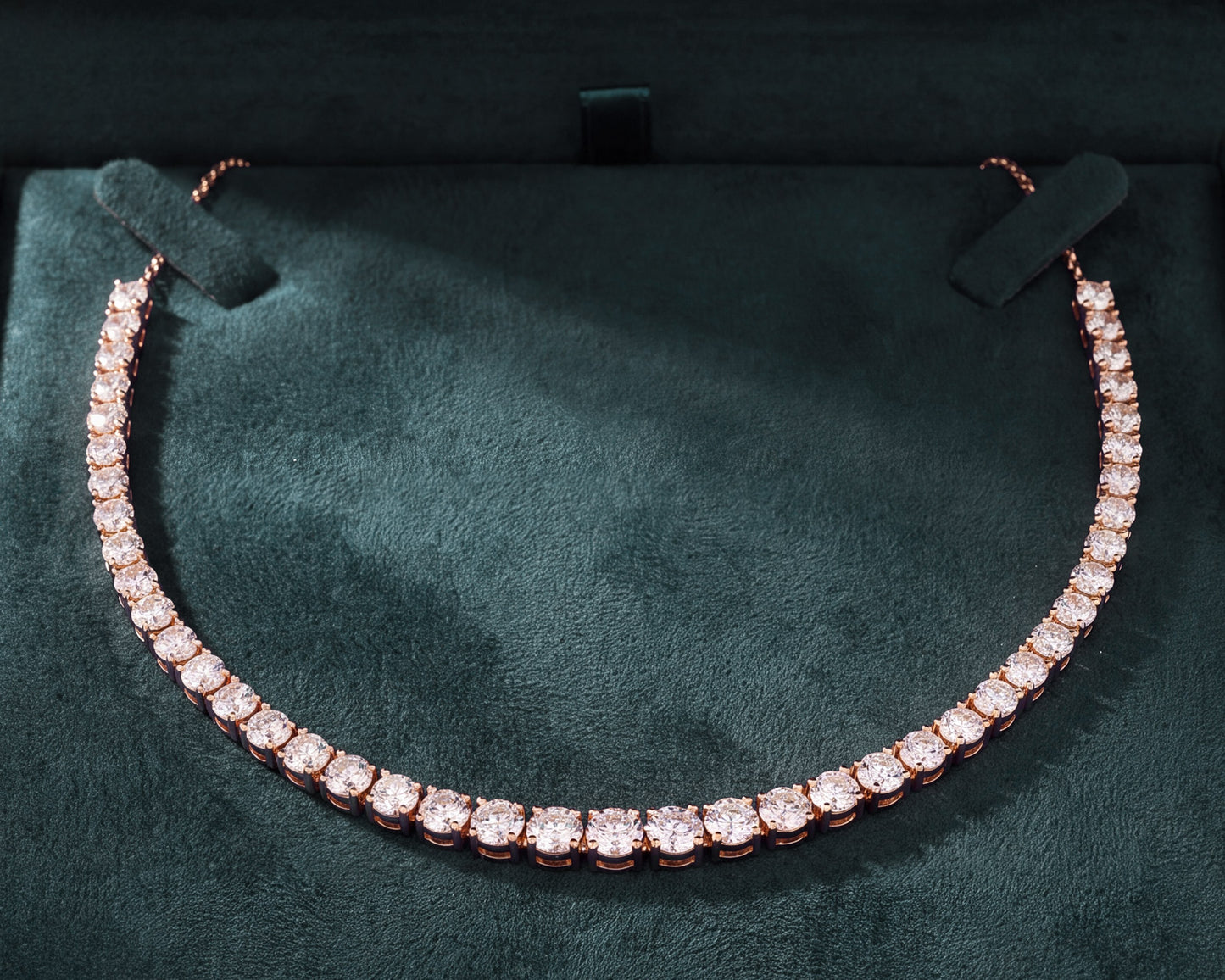 3.0ctw Lab-Grown Diamond Partial Tennis Necklace