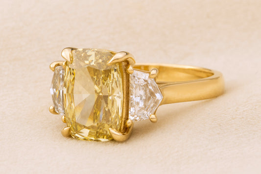 The Janie Setting - A Trio of Brilliance (Includes Setting, and 2.5ctw Cadillac Side Stones Only)