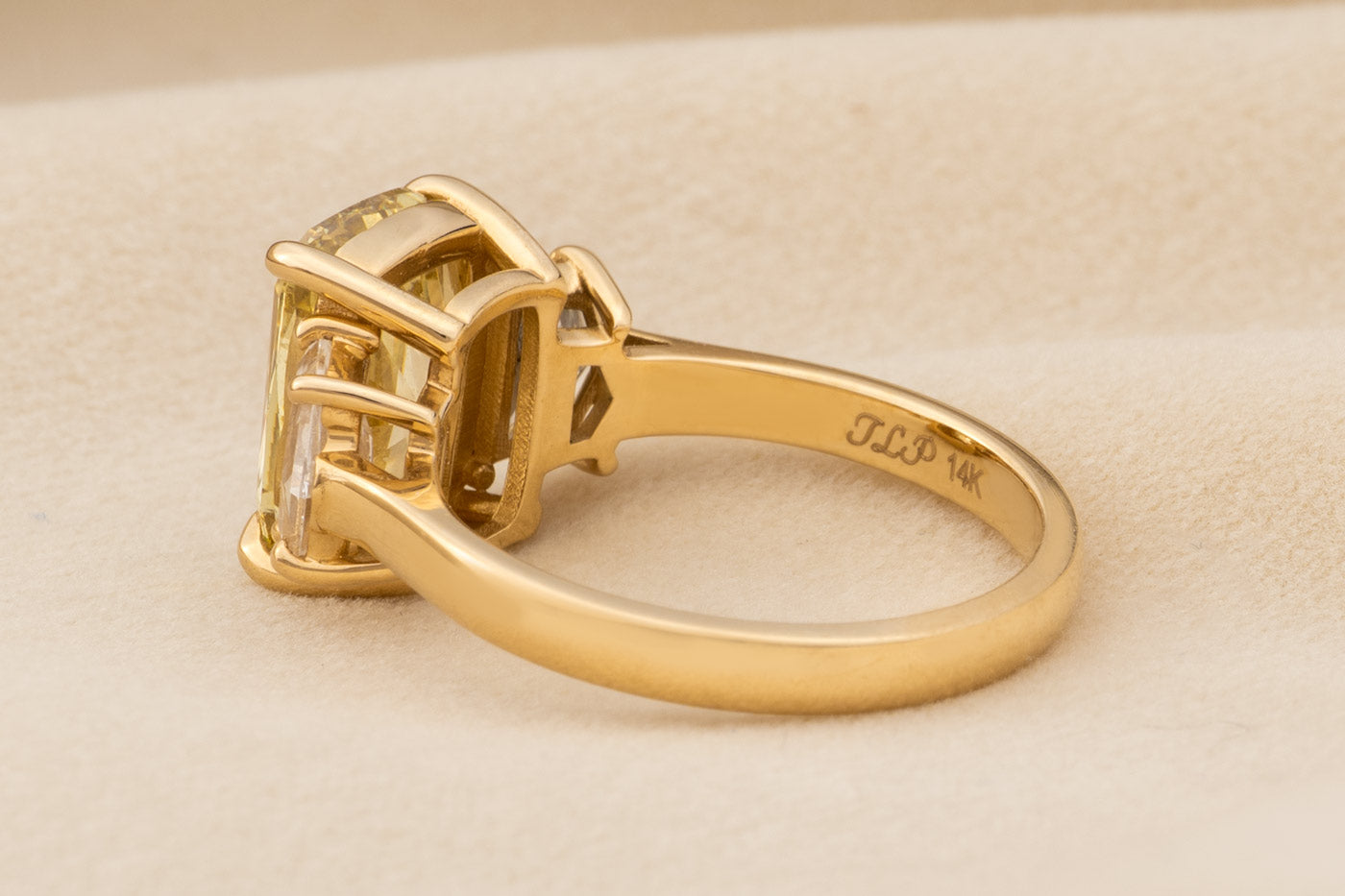 The Janie Setting - A Trio of Brilliance (Includes Setting, and 2.5ctw Cadillac Side Stones Only)