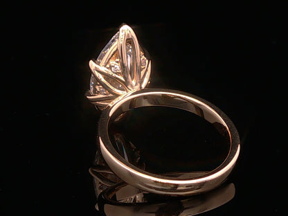 Tulip Solitaire Basket Ring - Setting Only